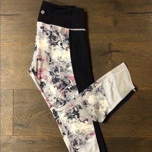 lululemon cropped floral mesh legging